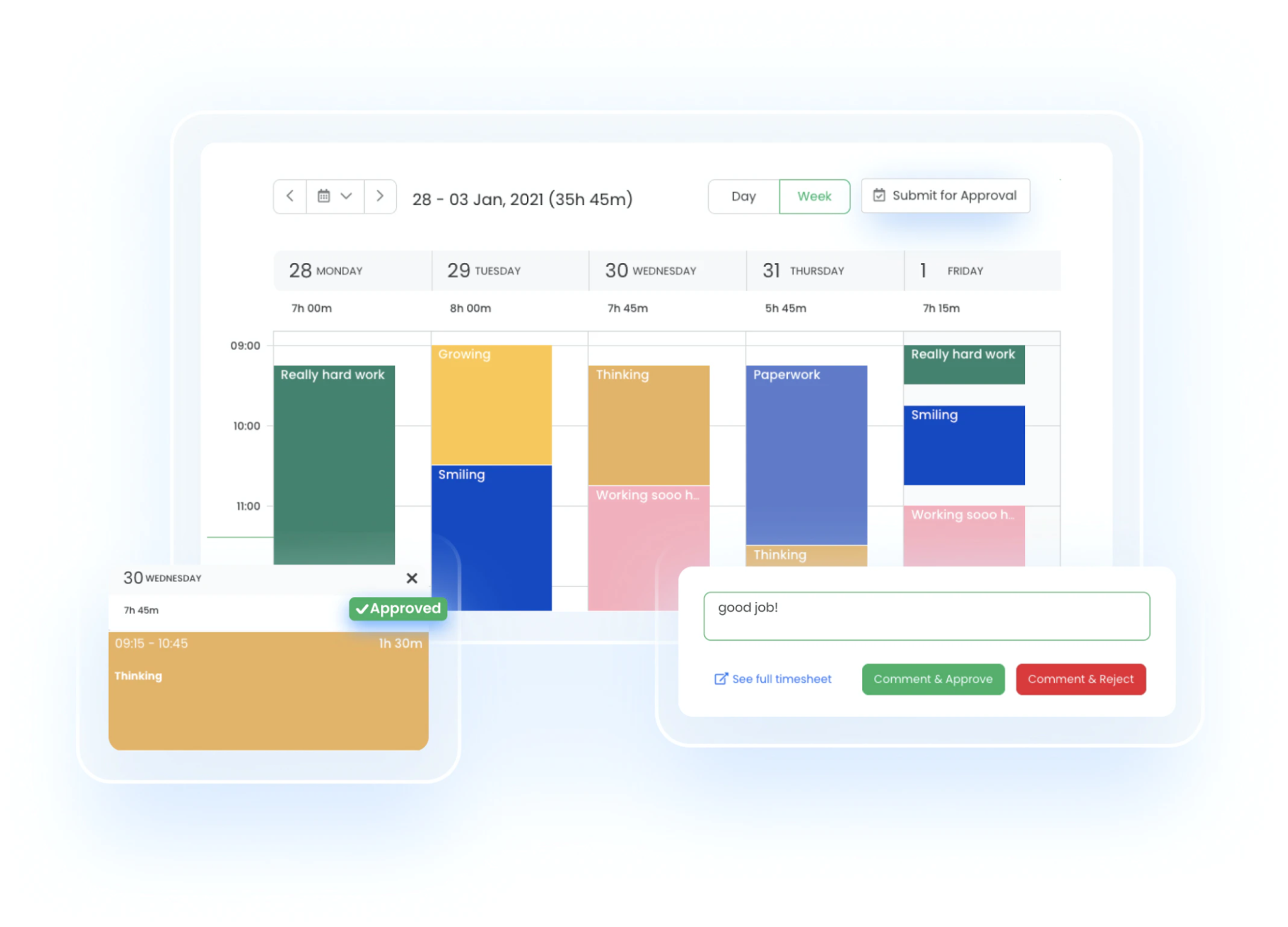 TimeCamp - Dashboard