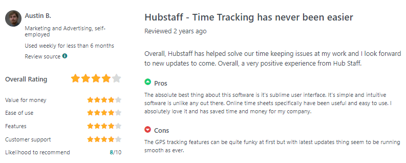 Hubstaff - Testimonials